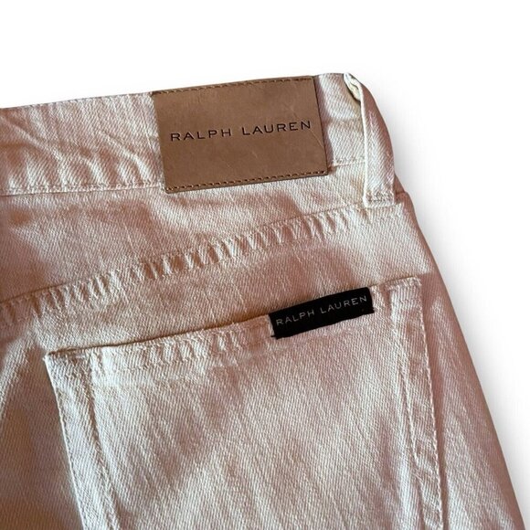 Ralph Lauren Black Label Womens 380 Jeans Sz 26 Cream Slim Bootcut Made in Italy - Picture 7 of 7